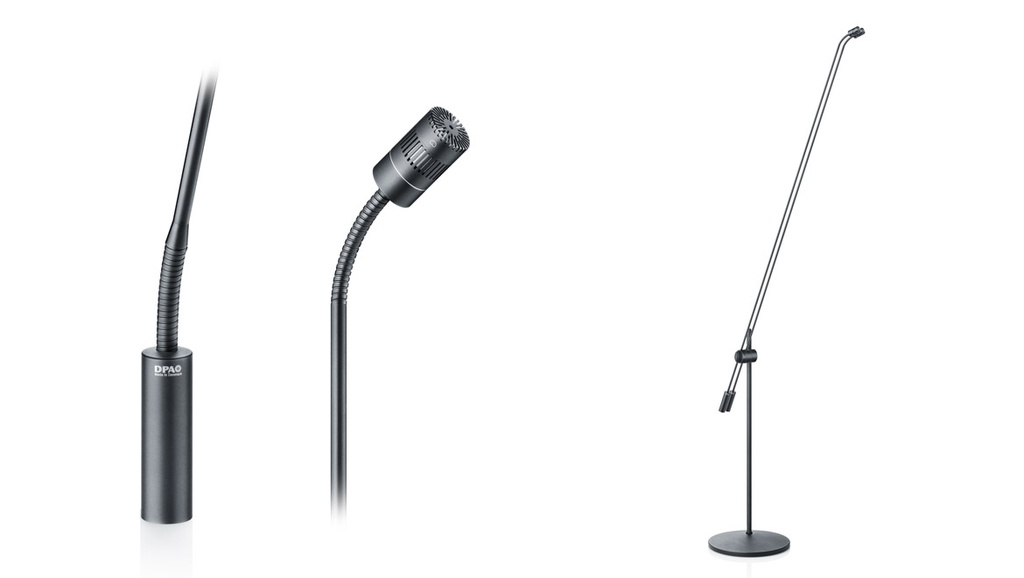 DPA 4011 Cardioid Mic, Black, XLR, 122 cm (48 in) Boom, Floor Stand, Twin Mic