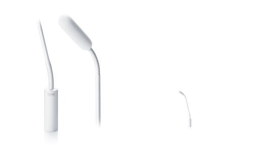 [4098DCGW01030] DPA 4098 CORE Supercardioid Mic, White, XLR, 32 cm (13 in) Boom, top and bottom Gooseneck