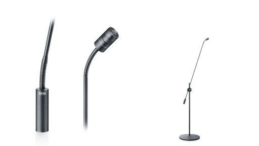 [4011DFFB01075] DPA 4011 Cardioid Mic, Black, XLR, 77 cm (30 in) Boom, Floor Stand, Single Mic