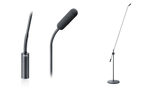[4098DCFB01120] DPA 4098 CORE Supercardioid Mic, Black, XLR, 122 cm (48 in) Boom, Floor Stand, Single Mic